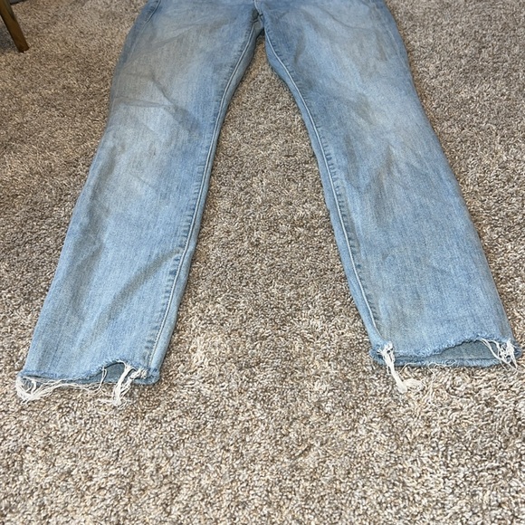 Mother The High Waisted Stunner Ankle Fray Jeans Tinge Size 26 - Picture 10 of 12
